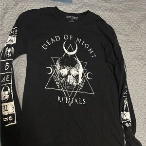 Hot Topic Black 'Dead of Night' Long Sleeve Tee